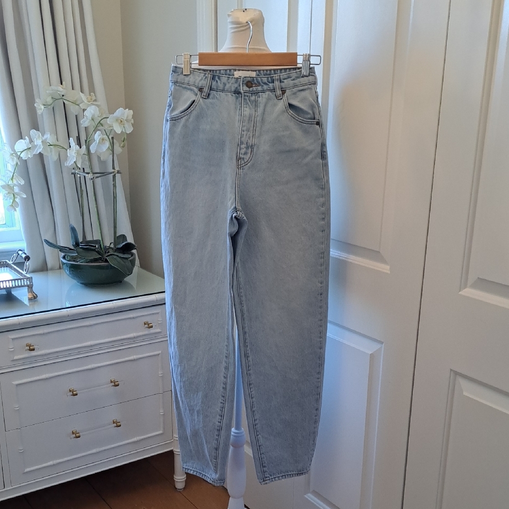 ROLLA'S Womens Genie Style Barrel‎ 100% Light Wash Cotton High Rise Jeans 26